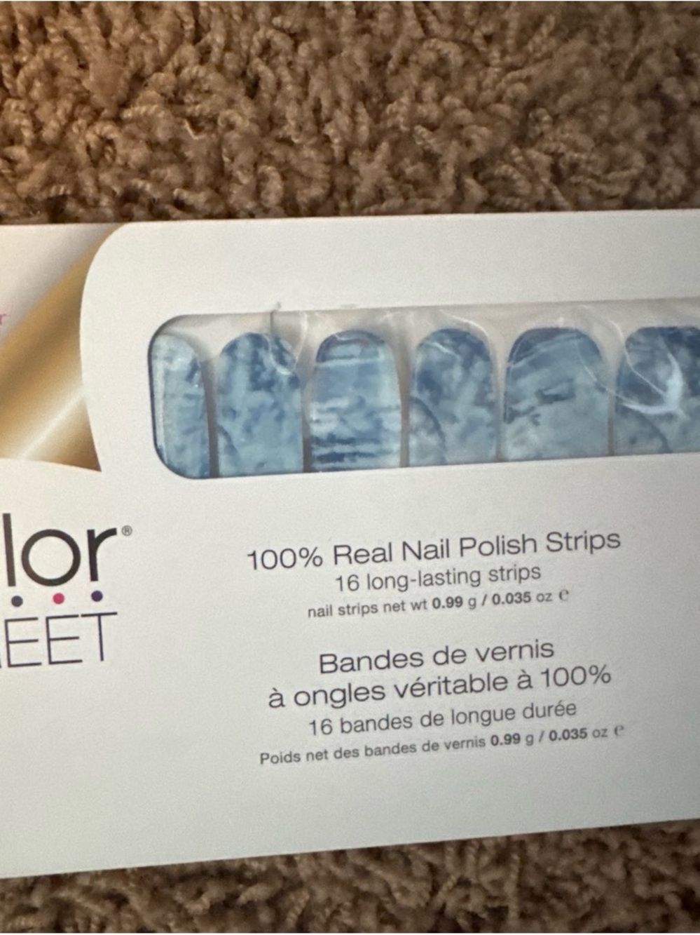 Color Street Teal Marble Nail Polish Strips - Picture 4 of 5